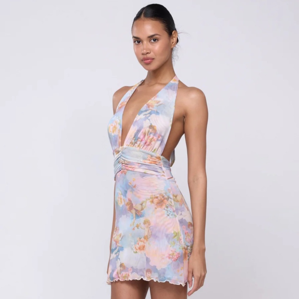 RESA Pastel Halter Mini Dress